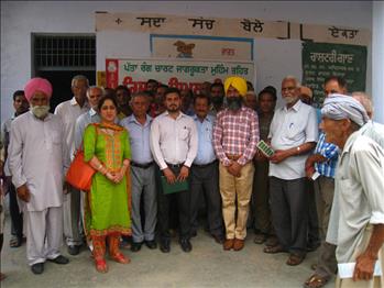 Village Adoption team with the farmers of Mirjapur village.