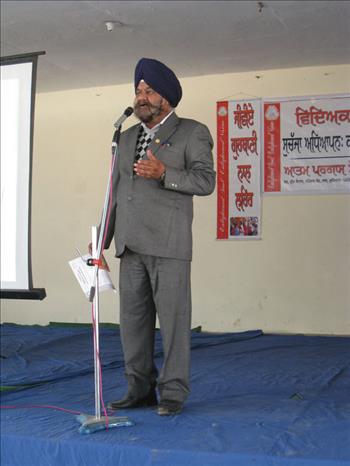 S. Avtar Singh, Principal, Guru Nanak Public School, Bassian during welcome address of dignitaries and participants