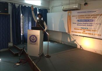 Dr. Varinderpal Singh, Senior Soil Scientist, PAU,Ludhiana giving a welcome speech. 