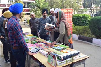 S. Raja Singh, Chairman of GRD Academy, Ludhiana visiting the book stall