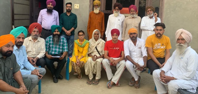 Support to the family of late Sukhdev Singh