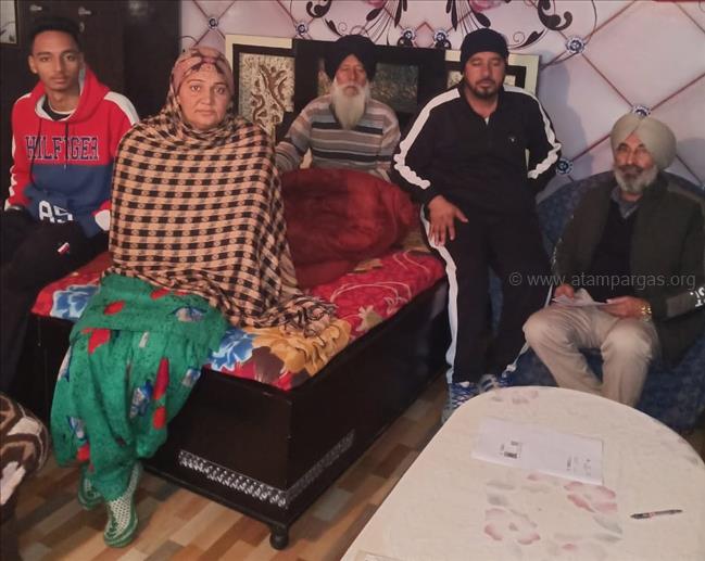 Support to the family of late Mohinder Kaur