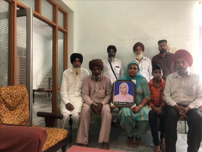 Support to the family of late Gurmail Kaur