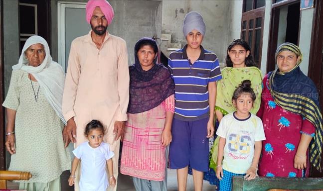 Support to the family of late Baldev Singh