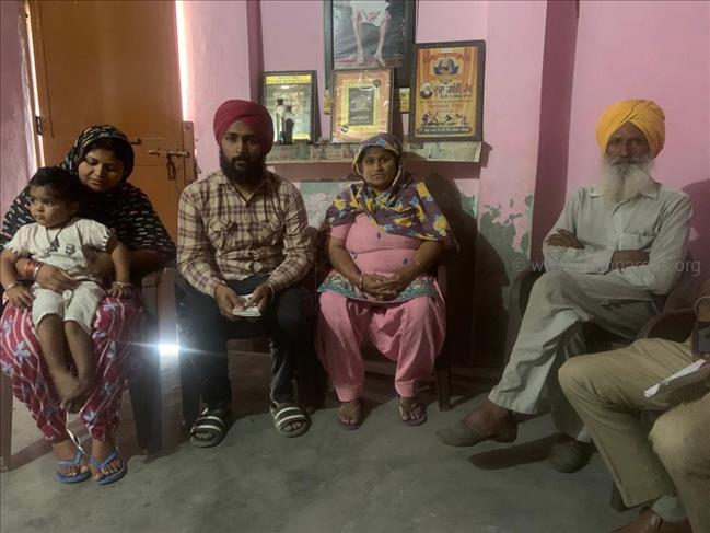 Support to the family of late Bant Singh