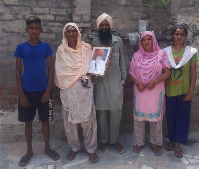 Support to the family of late Piara Singh
